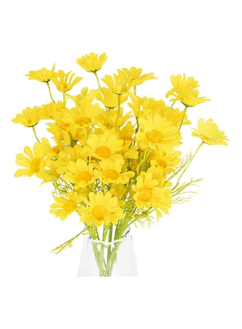 10 Bundles of UV Resistant Multicolor Artificial Daisy Flowers - Perfect for Outdoor Decor, Home Garden, and Vase Arrangements - Image 1
