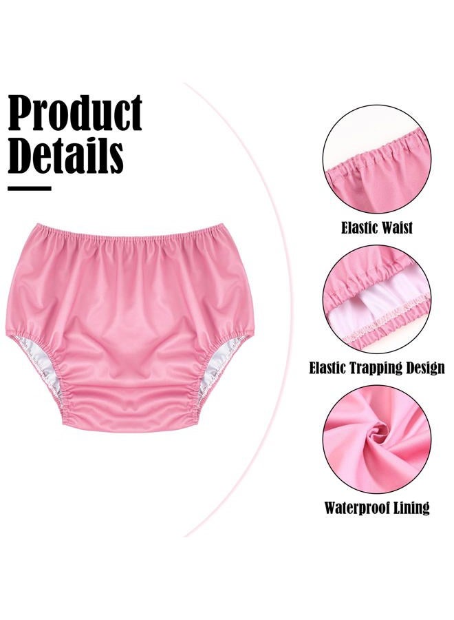 Breathffy 6 Pcs Adult Leakproof Incontinence Underwear for Women Men Pull on Cover Pant Washable Underpants Reusable Plastic Diaper Covers for Disabled, Elderly, Postpartum (Mixed Colors,X-Large) - Image 4