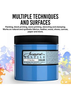 Jacquard Fabric Paint For Clothes 8 Oz Textile Color Sapphire Blue Leaves Fabric Soft Permanent And Colorfast Professional Quality Paints Made In Usa Holds Up Exceptionally Well To Washing  - Image 5