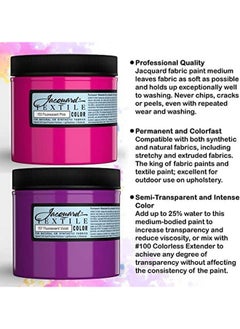 Jacquard Fabric Paint For Clothes 8 Oz Textile Color Sapphire Blue Leaves Fabric Soft Permanent And Colorfast Professional Quality Paints Made In Usa Holds Up Exceptionally Well To Washing  - Image 3