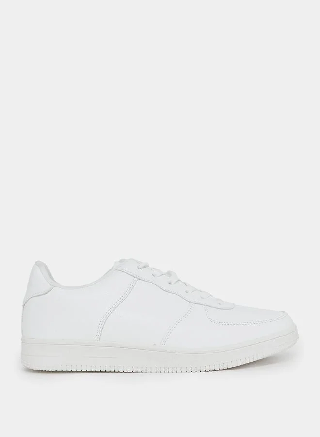 Styli Monochrome Lace Up Sneakers