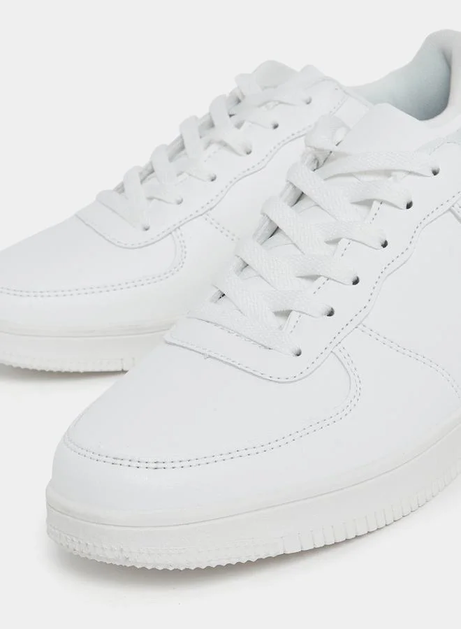 Styli Monochrome Lace Up Sneakers