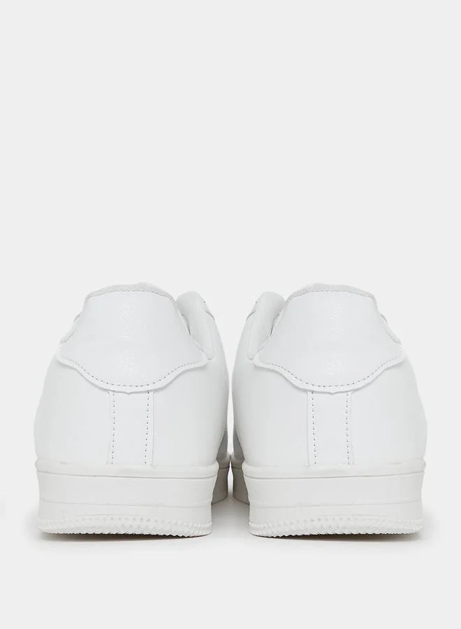Styli Monochrome Lace Up Sneakers