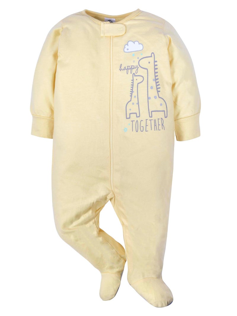 Gerber Unisex Baby 4 Pack Sleep 'N Play Footie Animals Green Preemie - Image 5