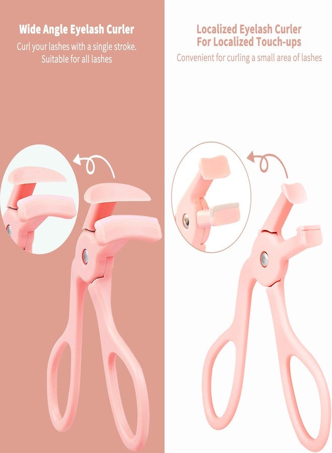 FSZMan 2 Style Eyelash Curler - Lash Curler with 2 Extra Silicone Replacement Pads, Achieve Perfect Curls in 5 Seconds - Quick Natural Curling for Long Lasting (Pink) - Image 5