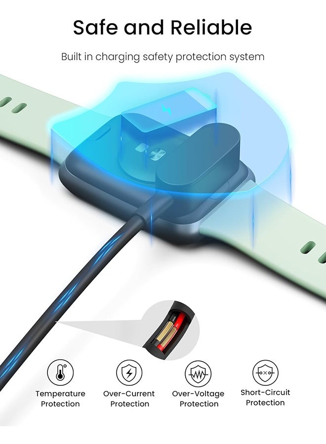 دبليو أف أف أو كابل شاحن منفذ USB Type-C بطول 1 متر متوافق مع ساعة هواوي فيت / فيت 2 / فيت ميني - هواوي باند 7 / 7 NFC / 6/6 برو - هواوي 4X / 4Pro - ساعة هونر ES - كابل شحن ساعة ذكية Honor Band 6 - حماية من تيار الجهد الزائد - كابل شحن عالمي للساعة الذكية - سلك شحن مغناطيسي بديل للساعة الذكية - أبيض 3.3 قدم - Image 5
