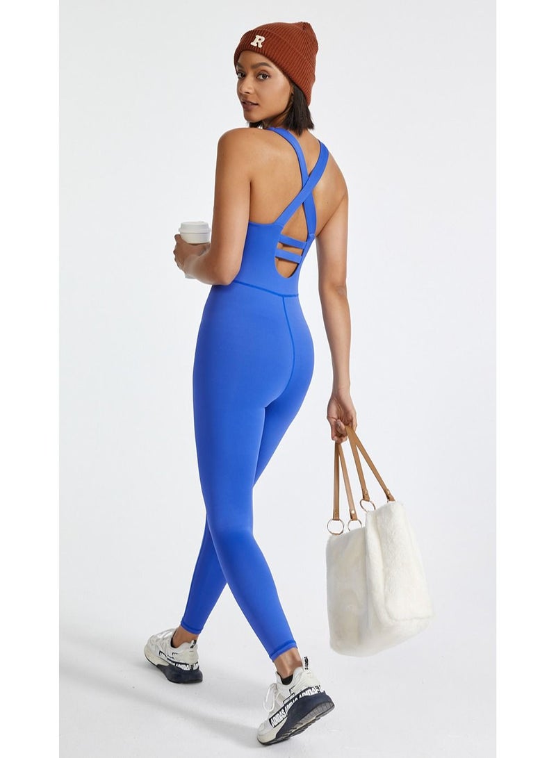 Loquat Dance Ballet Yoga Jumpsuit Blue  - Image 2