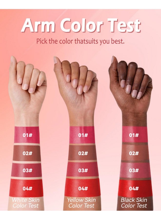 LYSdefeu Lip Stain Marker Pen Set-4 Pcs Hydrating Lip Stain Liquid Lip Liner Pencil Kit,Longlasting Waterproof Smudgeproof Matte Color Look Finish,Precise Chisel Tip Smooth,Christmas Makeup Gift for Women Girl - Image 5