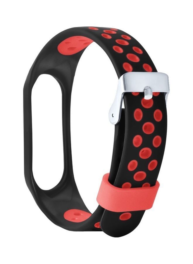 NIBEMINENT Replacement Wristband For Xiaomi Mi Band 3 Black/Red - Image 5