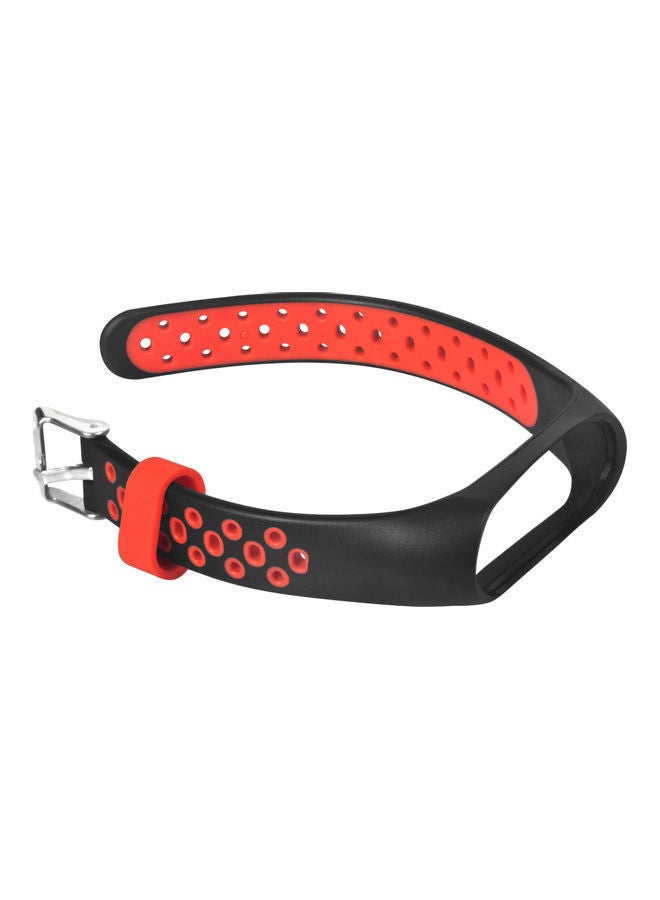 NIBEMINENT Replacement Wristband For Xiaomi Mi Band 3 Black/Red - Image 3
