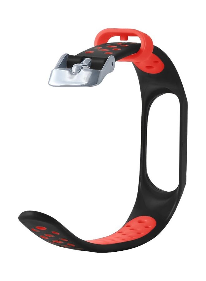NIBEMINENT Replacement Wristband For Xiaomi Mi Band 3 Black/Red - Image 4