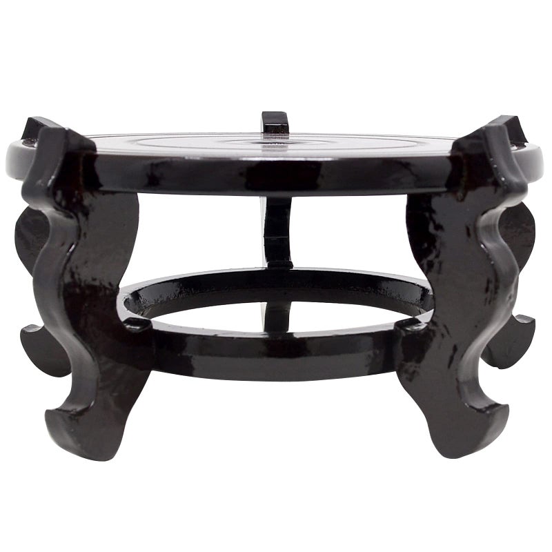 fengshuisale Feng Shui Chinese Wooden Fishbowl Planter Display Stand 6 Inch - Image 3