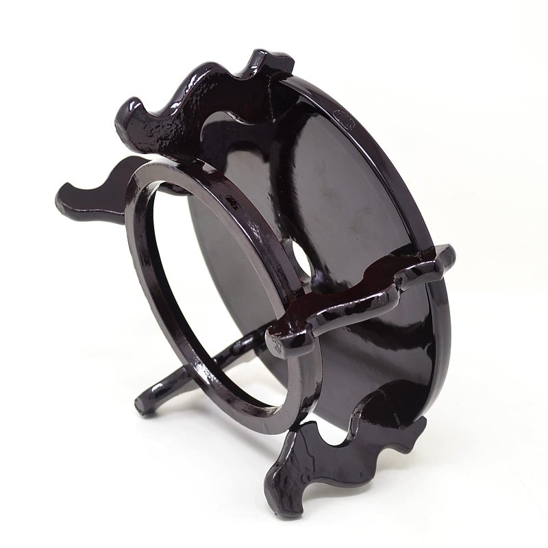 fengshuisale Feng Shui Chinese Wooden Fishbowl Planter Display Stand 6 Inch - Image 5