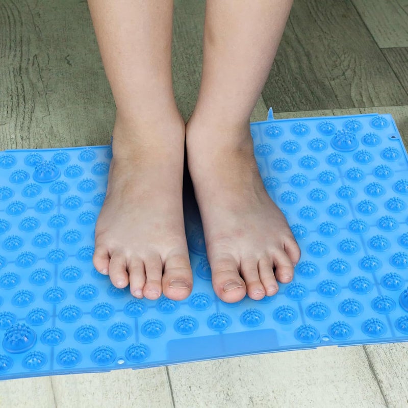 LABRIMP Foot Acupressure Massage Mat 2pcs Thick Large Acupoint Stimulation Pads for Foot Care and Relief Green and Blue for Relaxation and Circulation - Image 5