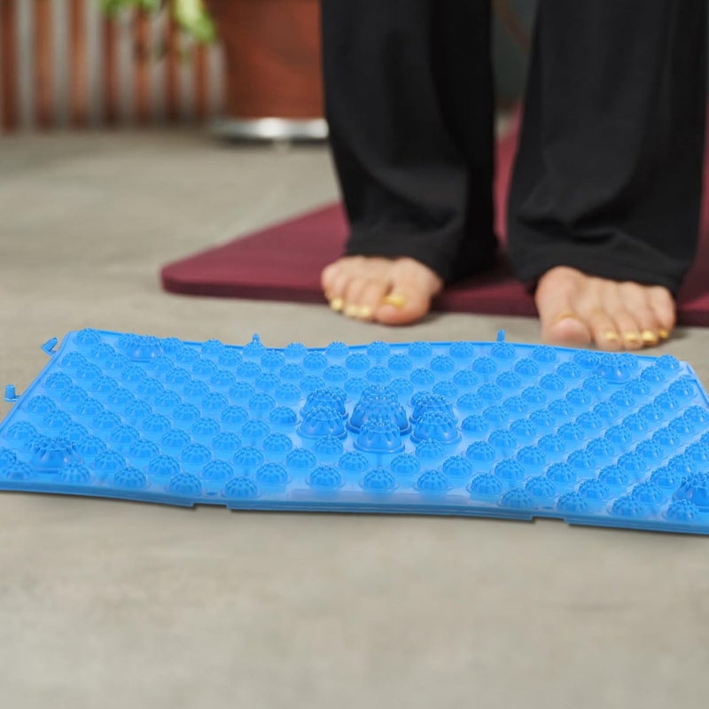 LABRIMP Foot Acupressure Massage Mat 2pcs Thick Large Acupoint Stimulation Pads for Foot Care and Relief Green and Blue for Relaxation and Circulation - Image 4
