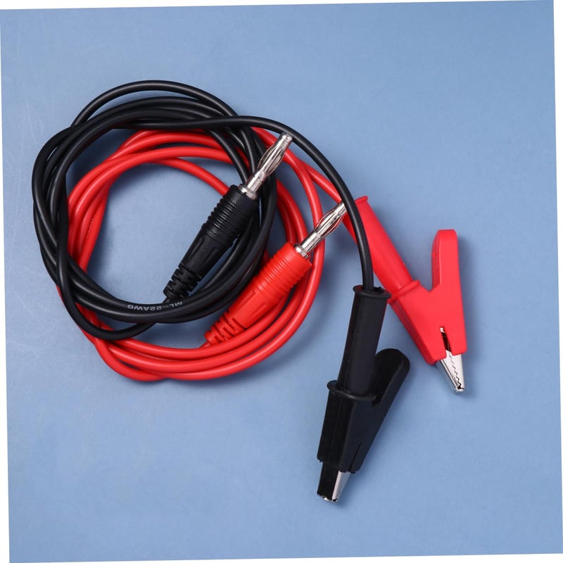 PartyKindom سلك اختبار منفذ الموز الأحمر والأسود مع مشبك التمساح للاستخدام في المختبرات الكهربائية - Image 5