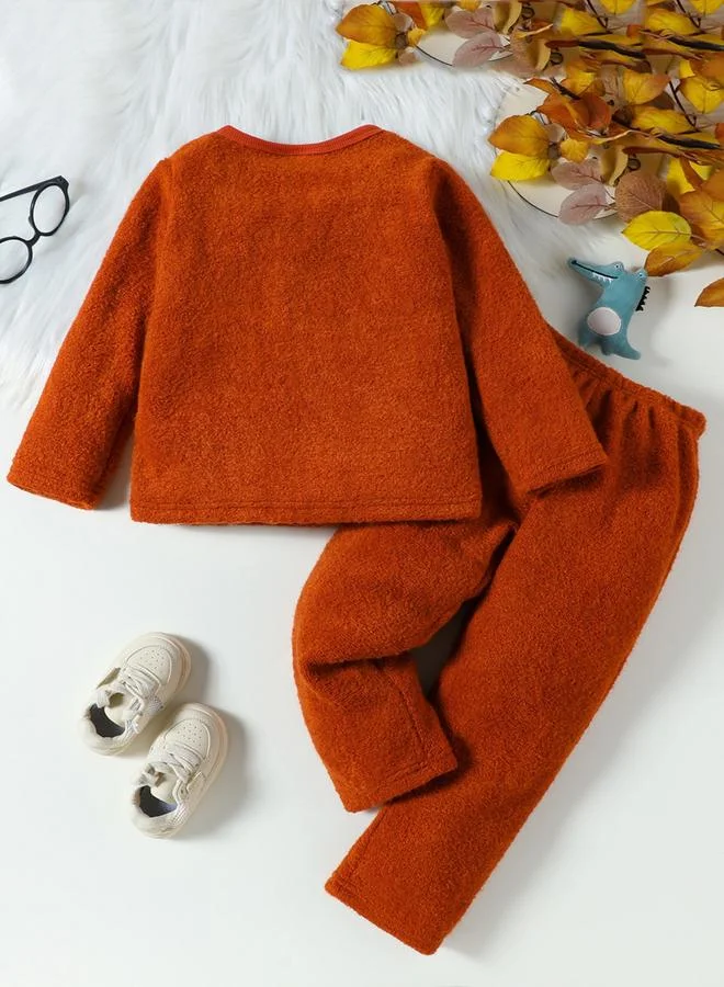 Take Two Graphic Patchwork Top with Long Pyjama Set