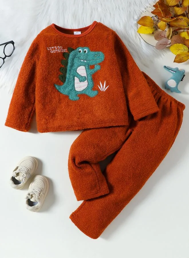 Take Two Graphic Patchwork Top with Long Pyjama Set