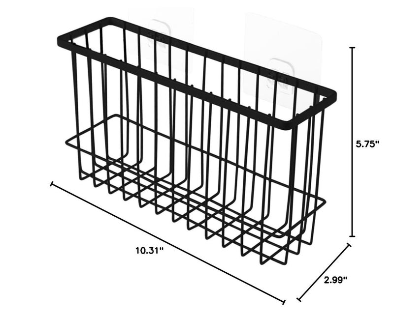 Rustproof Iron Wire Wall Shelf Storage Rack For Bathroom Organizer And Basket - Image 4