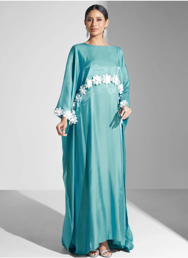 Khizana Floral Trim Abaya