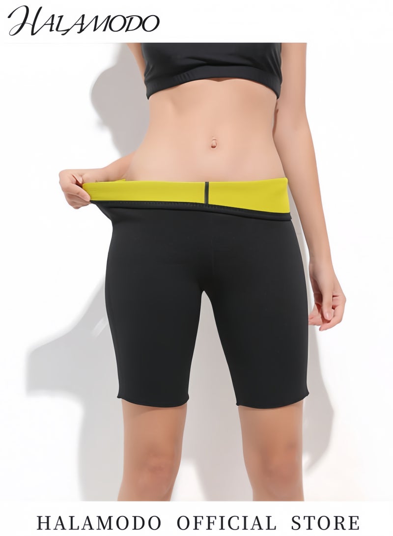 HALAMODO Sauna Sweat Pants High Waist Slimming Shorts Compression Thermo Workout Exercise Body Shaper Thigh Sauna Suit for Men Women - Image 5