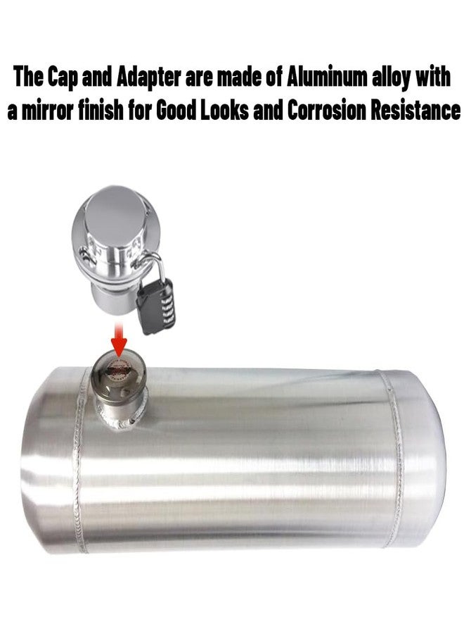 CNRAQR Aluminum 2" Male Non-Vented Fuel Cap with Combination Lock for Transfer & Auxiliary Tanks, Prevents Theft & Vandalism - Image 4