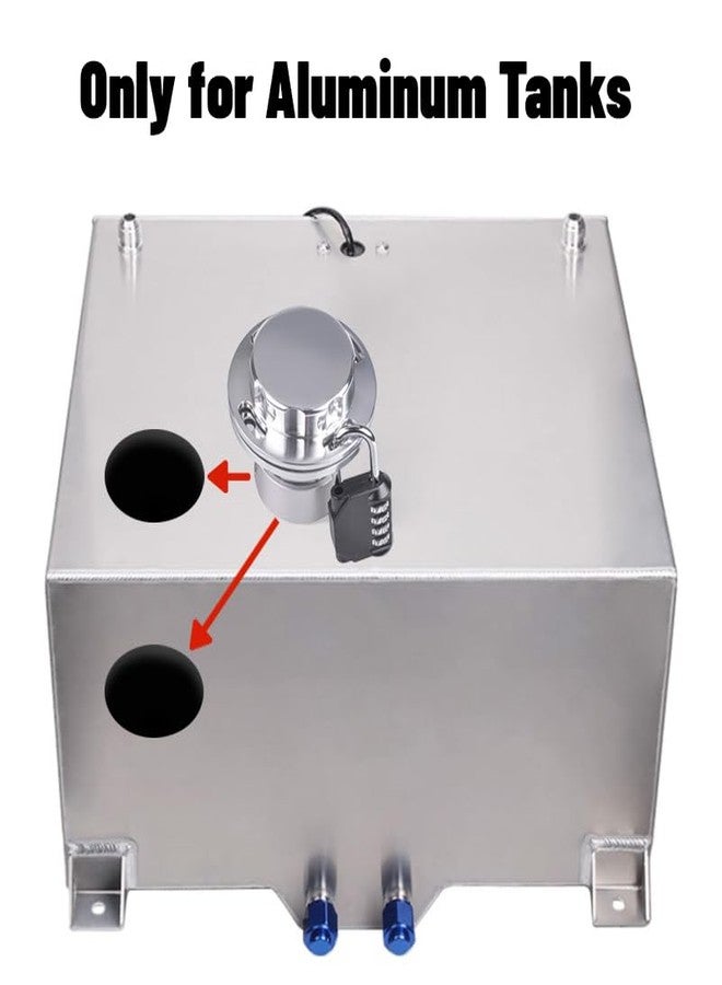 CNRAQR Aluminum 2" Male Non-Vented Fuel Cap with Combination Lock for Transfer & Auxiliary Tanks, Prevents Theft & Vandalism - Image 3