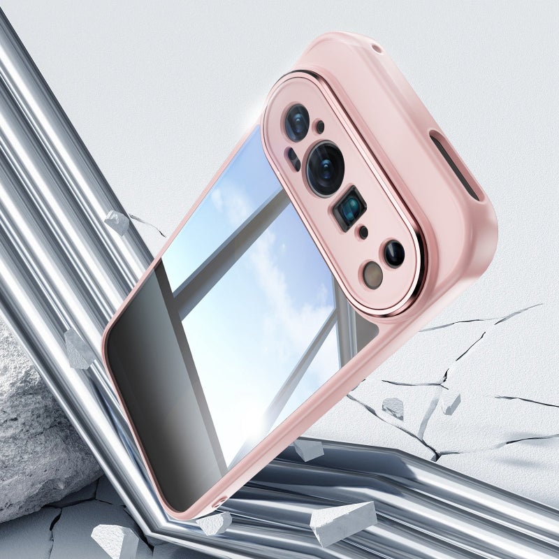 HuHa Case Cover For Google Pixel 9 Acrylic Hybrid TPU Armor Shockproof Phone Case(Pink) - Image 5