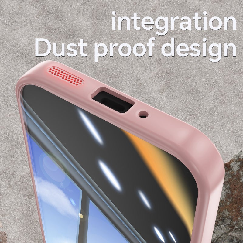 HuHa Case Cover For Google Pixel 9 Acrylic Hybrid TPU Armor Shockproof Phone Case(Pink) - Image 3