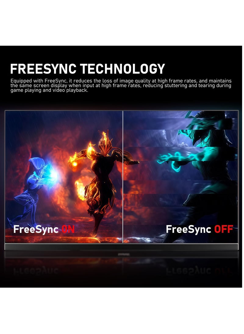 FlashHawk 24 Inch 165Hz Gaming Monitor with Full HD 1080p Display, IPS Panel, 1ms Response Time, HDMI2.1 & DP1.4 Inputs - Black  - Image 3