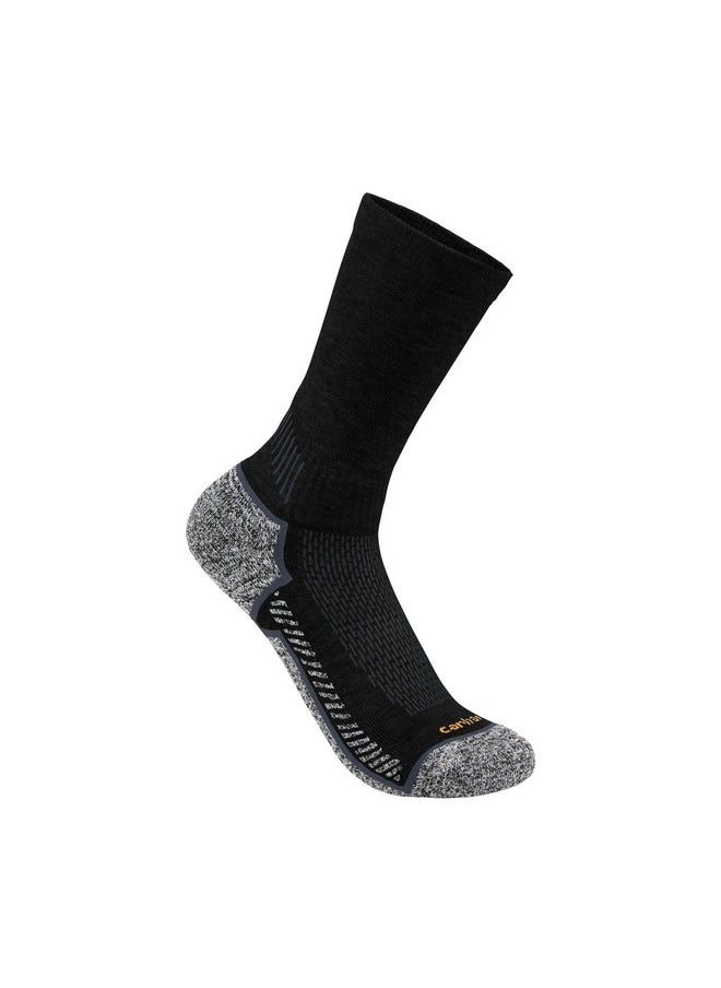 carhartt Carhartt Men's Force Performance Work Socks 3 Pair Pack, Black, Large  - Image 2