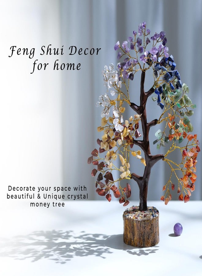 PYOR 7 Chakra Crystal Tree of Life for Office Decor - Crystals and Stones - House Warming Gifts for Women for New Home - Meditation Accessories - Size 10-12 Inches 300 Beads Chakra Stones - Image 2