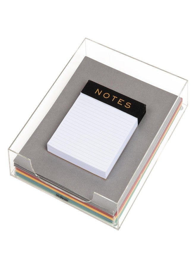 Mind Reader Paper Tray, Desktop Organizer, File Storage, Modern, Office, Acrylic, Clear - Image 4