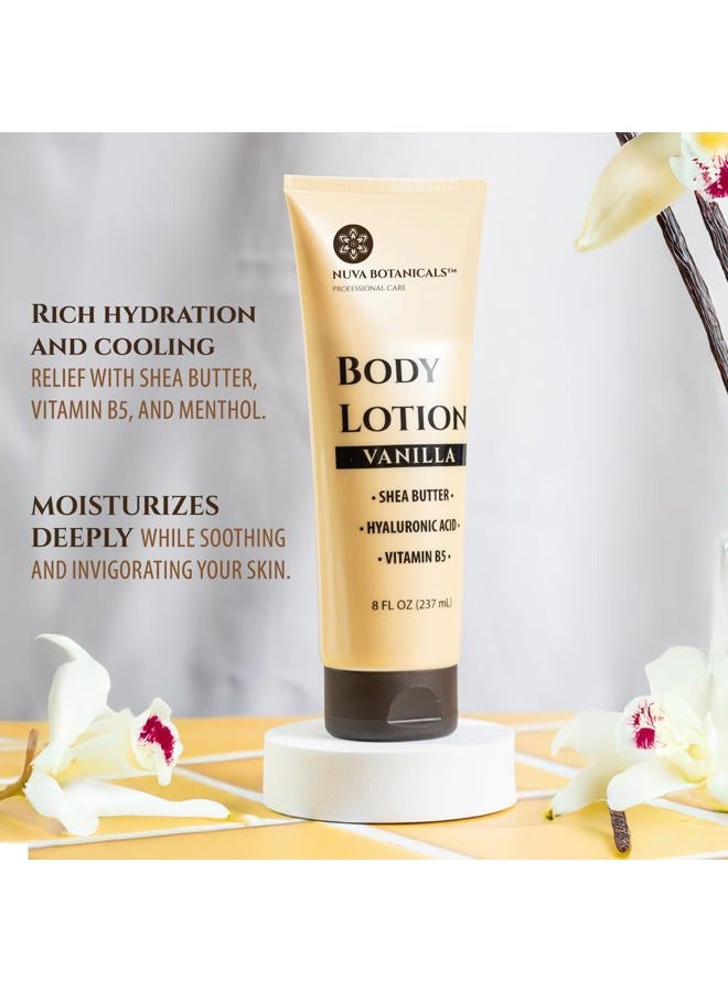 Nuva Botanicals Vanilla Body Lotion for Women Dry Skin - Vanilla Lotion for Women with Hyaluronic Acid - Body Cream for Women with Shea Butter - Moisturizing and Hydrating Vanilla Body Care (8 fl oz) - Image 5