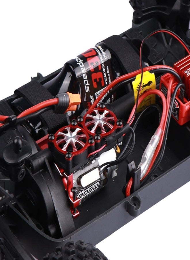 مشتت حراري من الألومنيوم من AIMROCK لمحرك RC مقاس 36 مم - 40 مم مع مراوح تبريد مزدوجة لسيارات الزحف RC TRX4 SCX10 بمقياس 1/10 (أحمر) - Image 4