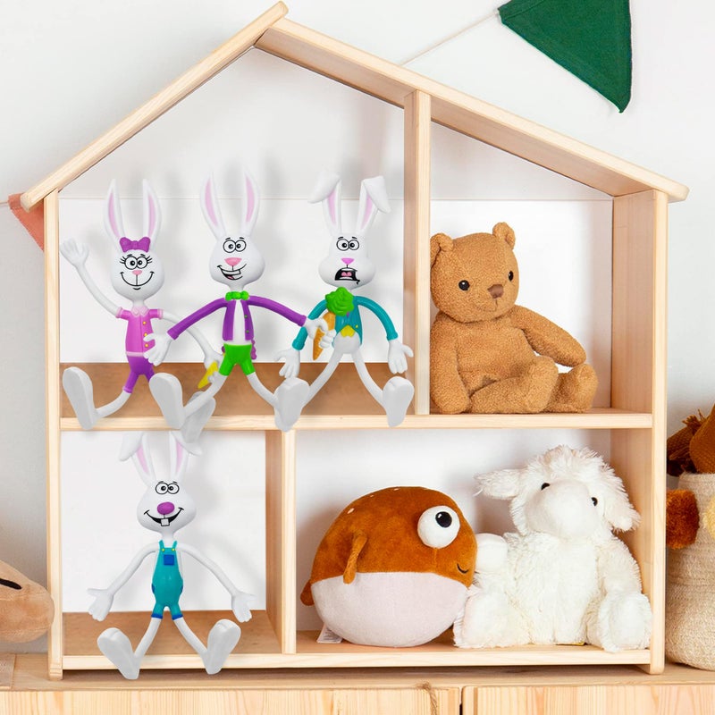 ArtCreativity Bendable Easter Bunny Figurines, Set of 8, Easter Toys for Kids with 4 Colorful Designs, Easter Basket Stuffers for Toddlers, Stress Relief Fidget Toys for Kids, Great Gift for All Ages - Image 4