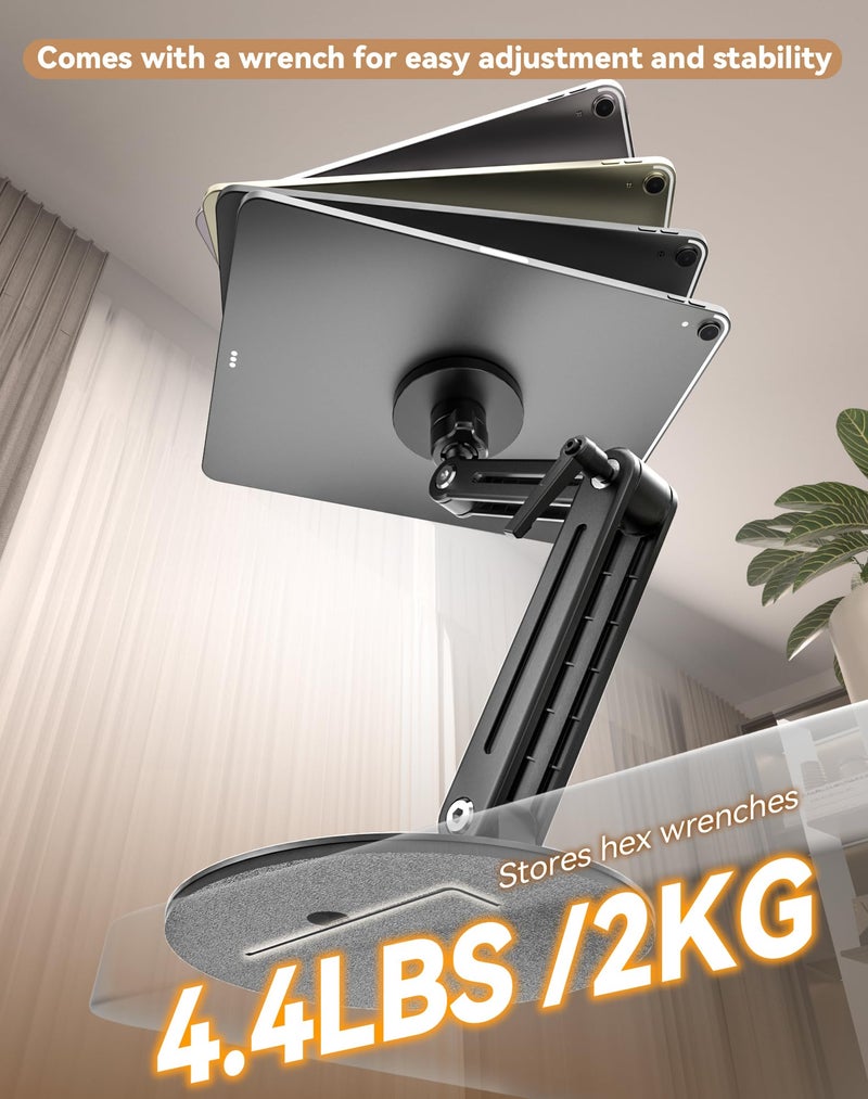 Jakeko Magnetic Portable Monitor Stand 15.6" - up to 16" 18.5 inch Tablet Holder for iPad VESA Mount 75mm for Desk Adjustable Foldable 360Â° Swivel (Up to 18.5'') - Image 3