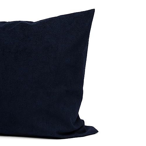 Wakefit Pillow Protector Waterproof | Terry Cotton | Pillow Inner Cover with Zip | 200 GSM | Navy-28x18 Inch | Set of 4 - Image 4