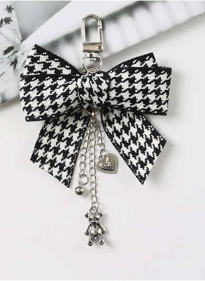 Styli Ribbon and Heart Drop Charm Key Chain