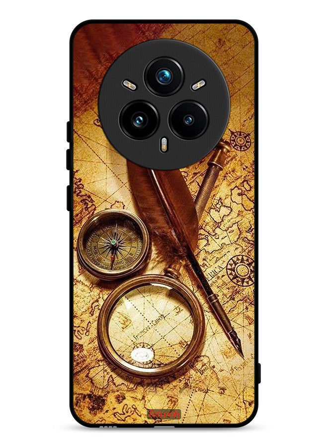 Tolwak Realme 14 Pro Plus 5G Protective Case Cover Vintage Compass