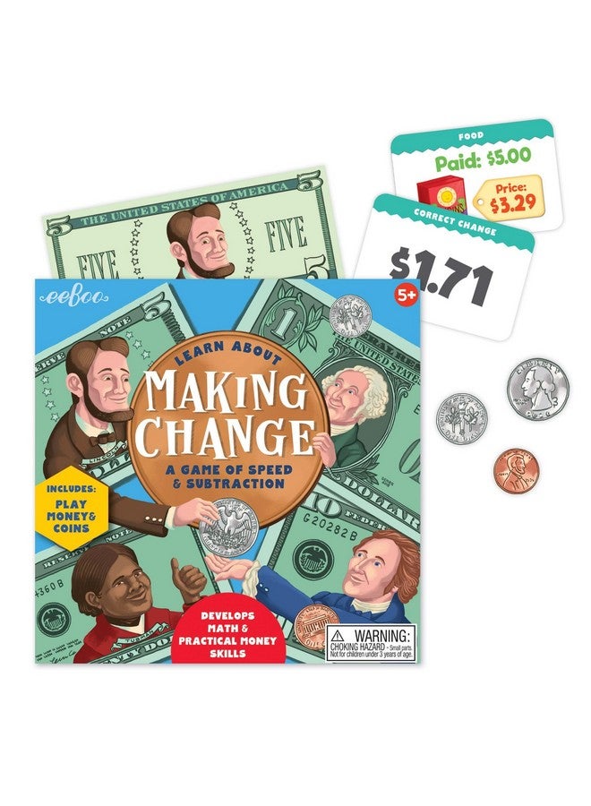 eeBoo: Making Change Game, Develops Math and Practical Money Skills, Educational Game That Allows for Skills to Form, Perfect for Ages 5 and up - Image 2