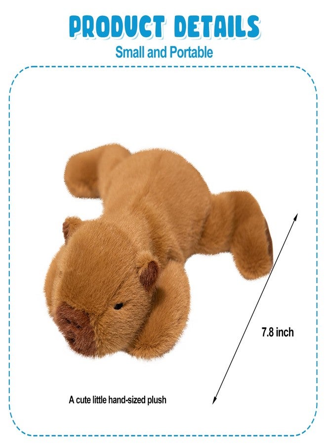 Ditucu Cute Capybara Stuffed Animal Soft Capibara Plush Doll Small Plushies Toys Gifts for Kids Brown 7.8 inch - Image 2