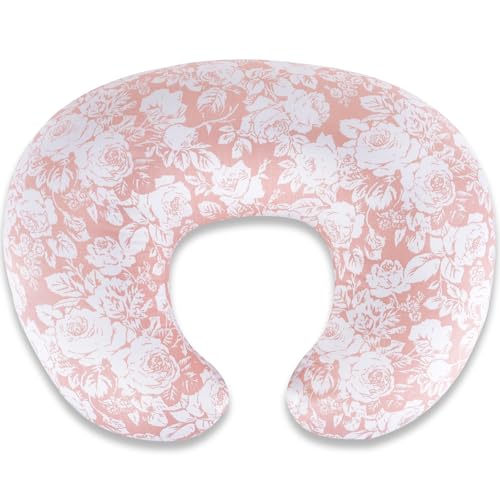x-vesolje xvesolje Baby Nursing Pillow for Breastfeeding Adjustable Breastfeeding Pillow for Bottle Feeding Nursing Support Pillow for Mom and Baby Healthier Nursing Removable Cover Rose - Image 1