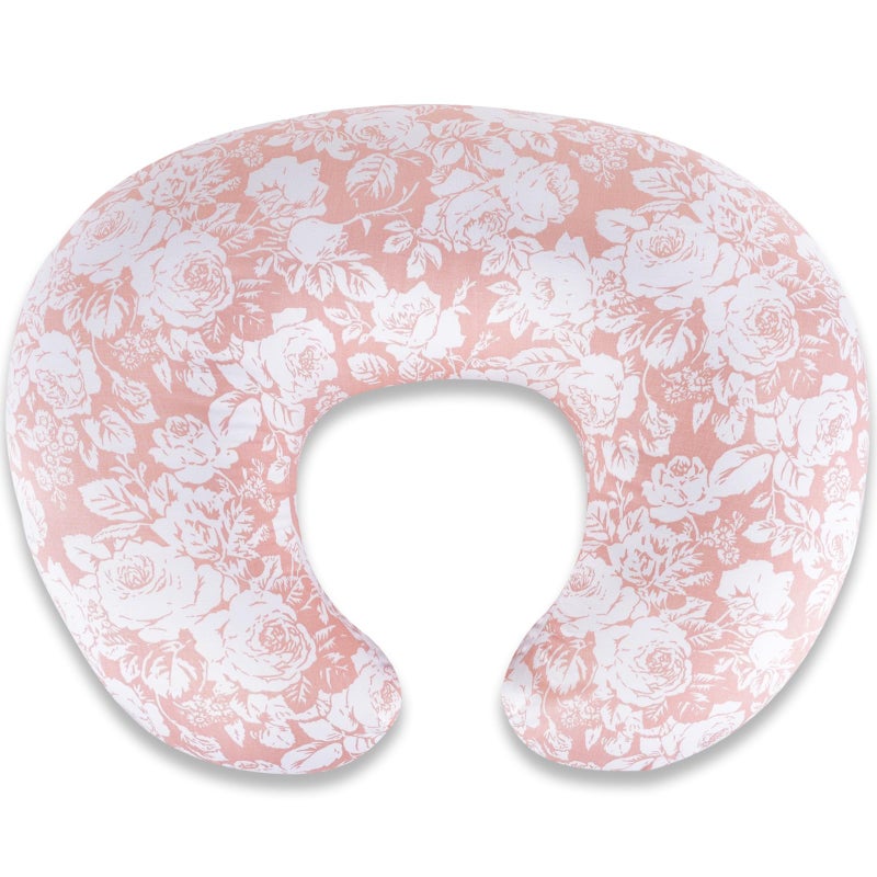 x-vesolje xvesolje Baby Nursing Pillow for Breastfeeding Adjustable Breastfeeding Pillow for Bottle Feeding Nursing Support Pillow for Mom and Baby Healthier Nursing Removable Cover Rose - Image 2