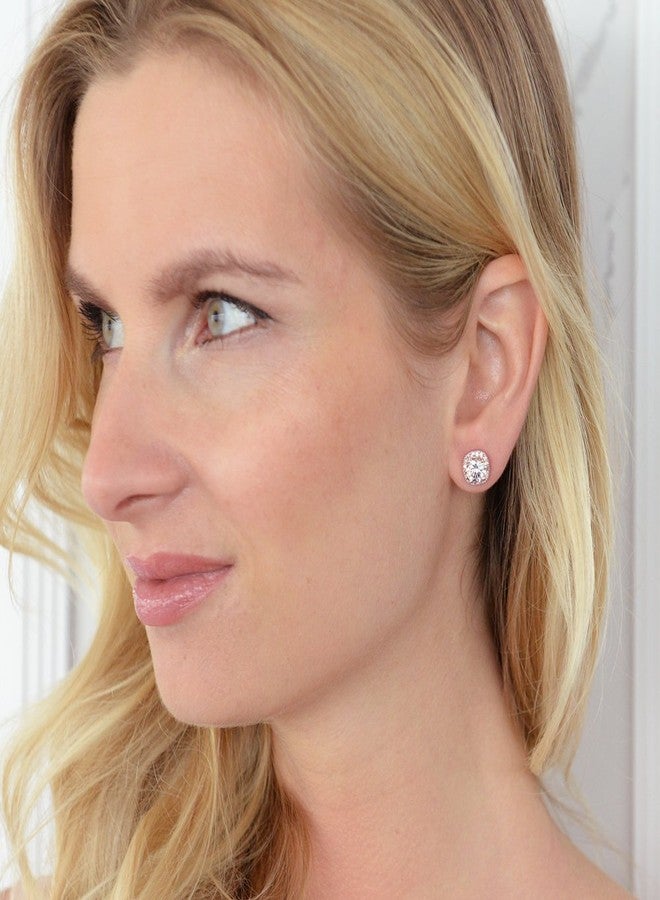 Mariell Cubic Zirconia Crystal Clip-On Earrings, CZ Stud for Clip On Earrings for Non-Pierced Ears, Brides, Jewelry Gift For Women, Brides, Bridesmaids, Mother of the Bride - Image 4