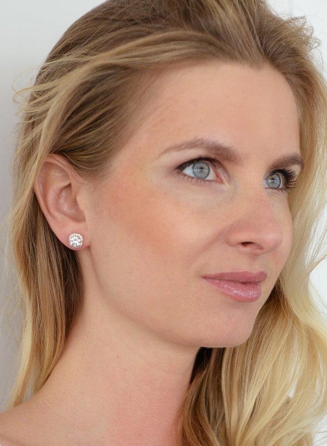 Mariell Cubic Zirconia Crystal Clip-On Earrings, CZ Stud for Clip On Earrings for Non-Pierced Ears, Brides, Jewelry Gift For Women, Brides, Bridesmaids, Mother of the Bride - Image 2