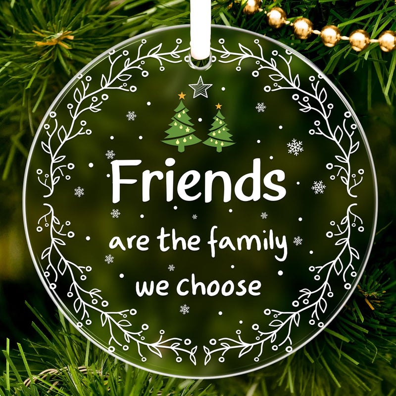HEXMOZ Best Friend Ornaments for Women - Friends Christmas Ornaments Gifts 2024 - Friendship Gifts for Friends Female  BFFs  Besties  Soul Sisters  Friends Group Keepsake Christmas Tree Decoration - Image 1