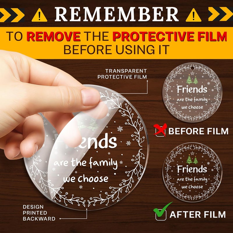 HEXMOZ Best Friend Ornaments for Women - Friends Christmas Ornaments Gifts 2024 - Friendship Gifts for Friends Female  BFFs  Besties  Soul Sisters  Friends Group Keepsake Christmas Tree Decoration - Image 2