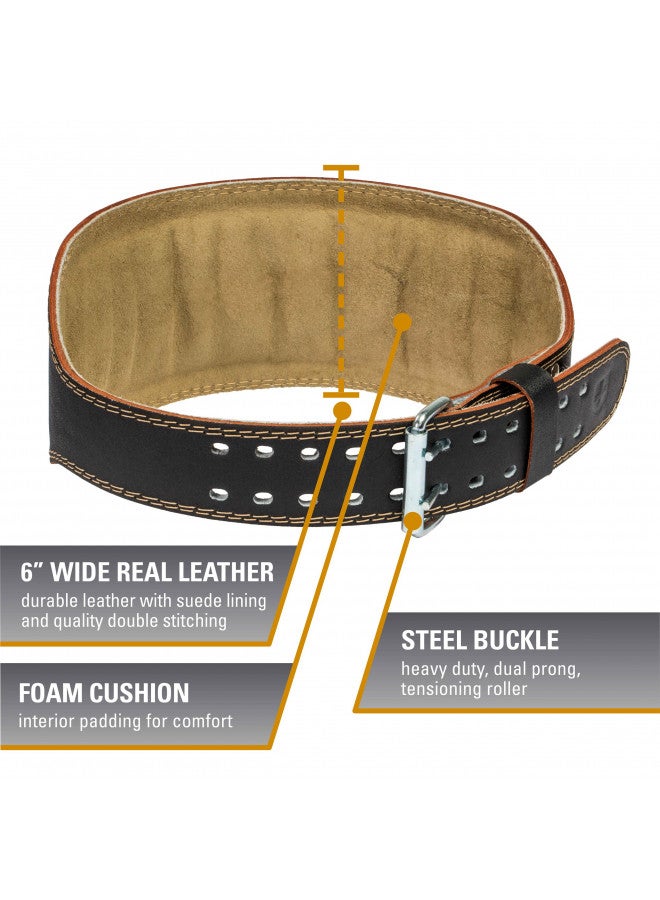 Harbinger Harbinger Padded Leather Contoured Gym Weightlifting Belt with Suede Lining and Steel Roller Buckle for Lifting Support Medium - Image 3