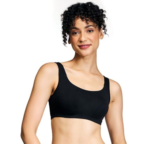 NYKD (NYB113 Non Padded & Non Wired Full Coverage Slip On Everyday Bra for Women & Girls | Wide Shoulder Straps for Support with Side Shaper Panel for Lift & Shape - Black - Image 1